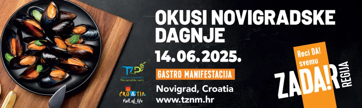 Okusi Novigradske dagnje - Novigrad