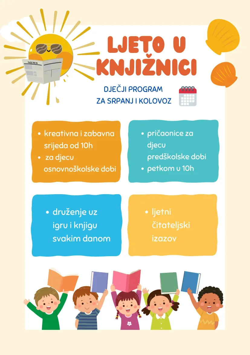 Ljeto u knjižnici – Dječji program u Knjižnici i čitaonici Novigrad