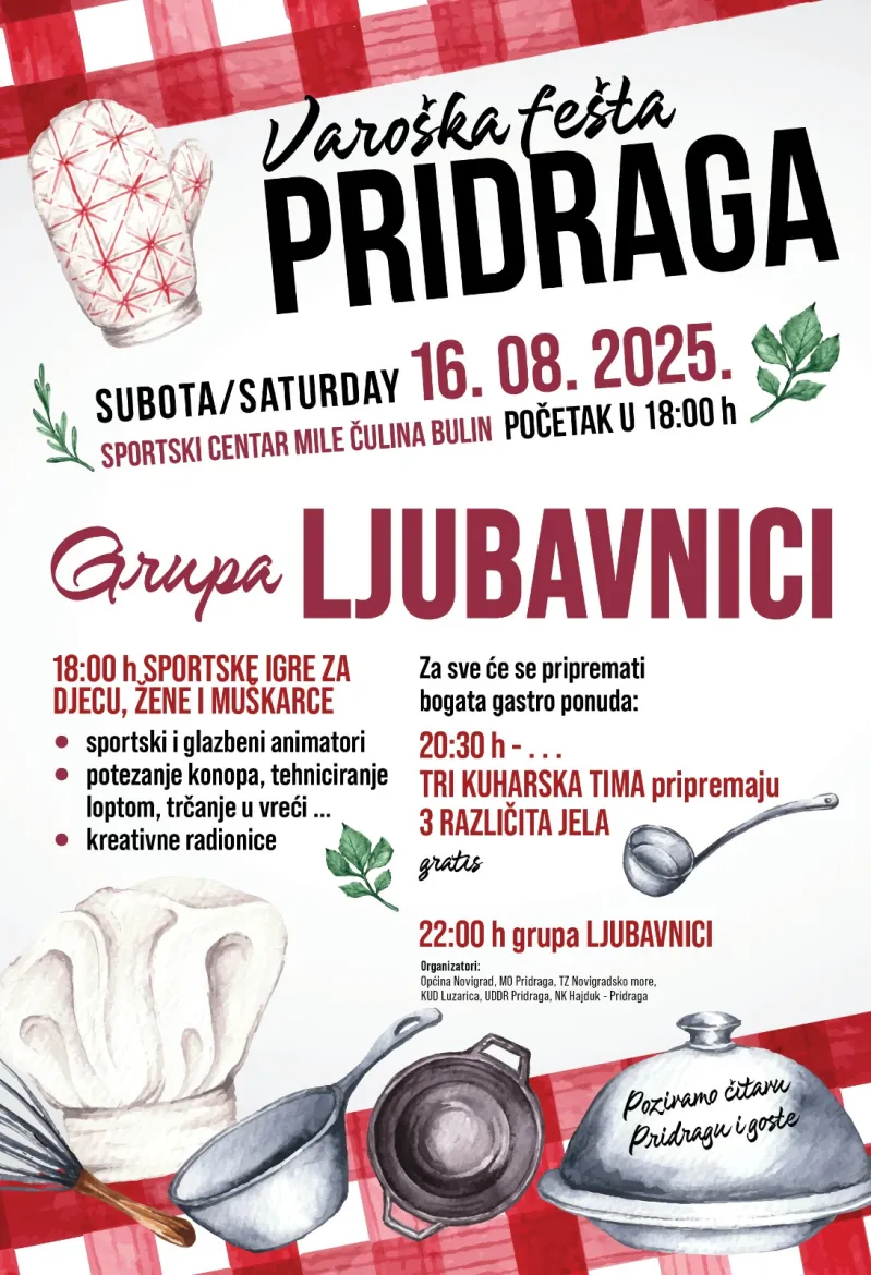 Varoška fešta Pridraga – 16. kolovoza 2025.