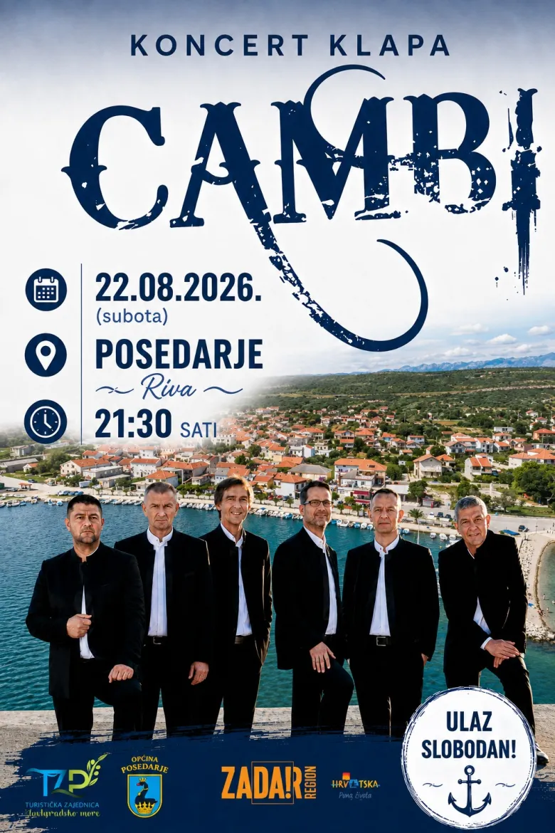 Koncert Klape Cambi na Rivi u Posedarju