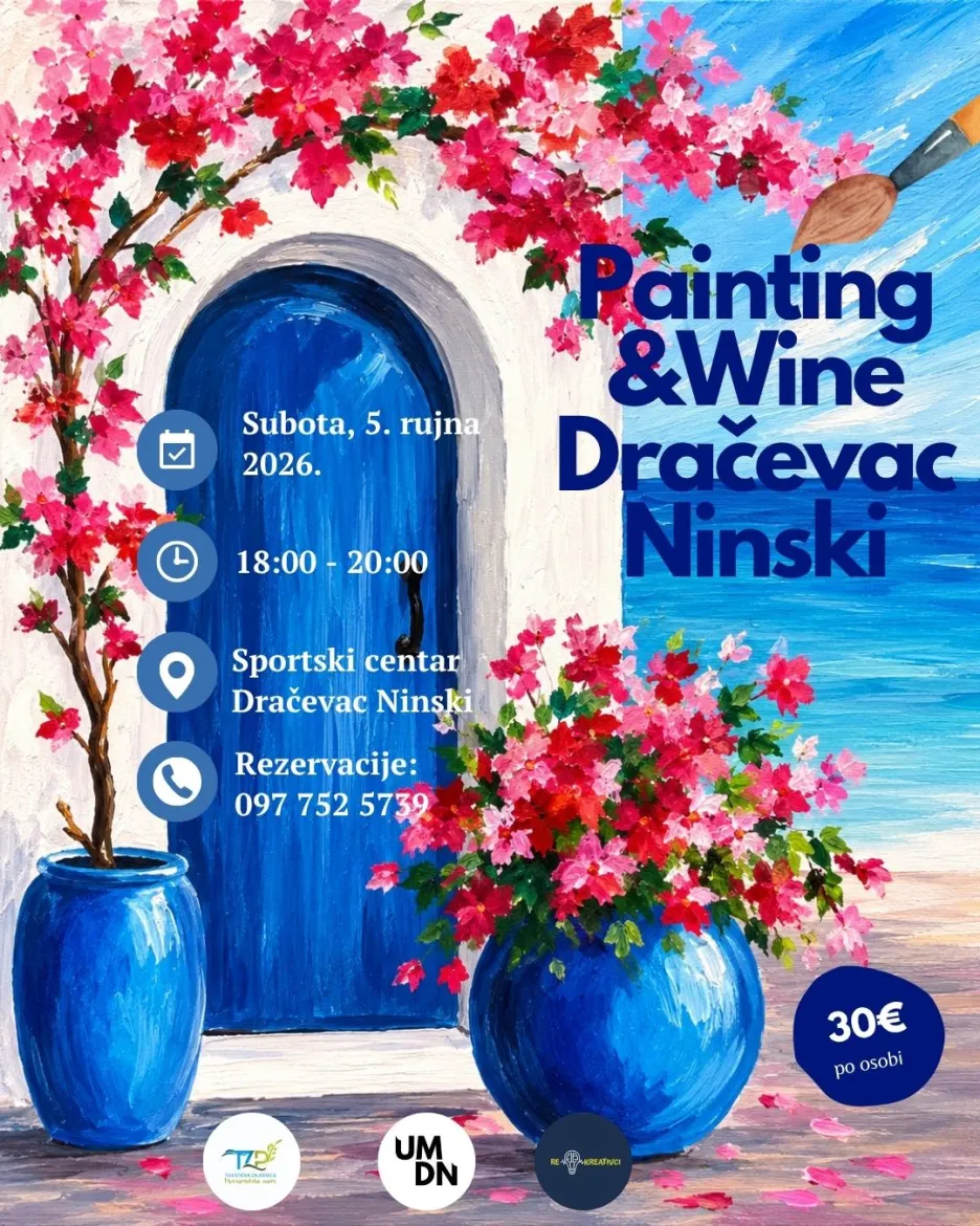 Painting & Wine – kreativna radionica u Dračevcu Ninskom